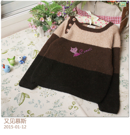 又見慕斯---小童側扣套衫------2015.01 - C.small - C.small的織衣所