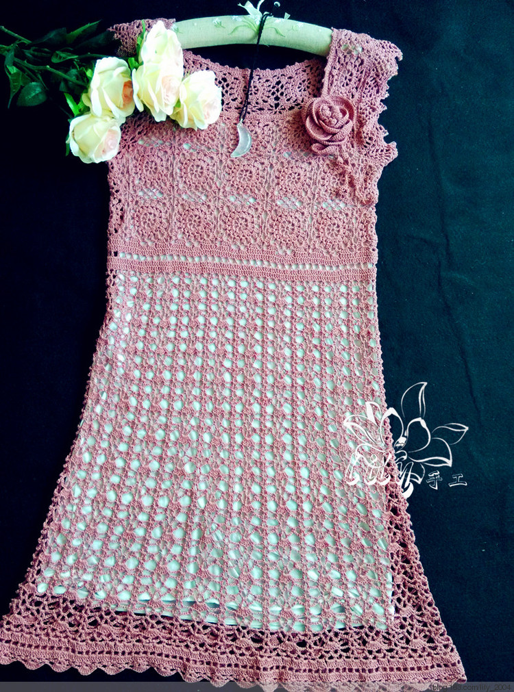 【Lily手工】--襲人--仿外網小禮服裙（云帛） - Lily - Lily的手工編織天地