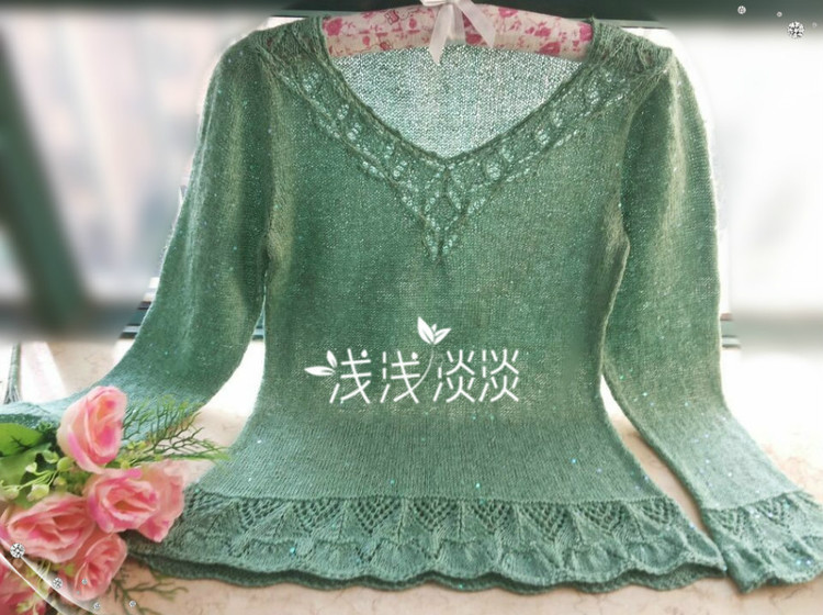 秋熠---亮片花邊女式長袖 - 淺淺淡淡 - 淺 淺 淡 淡
