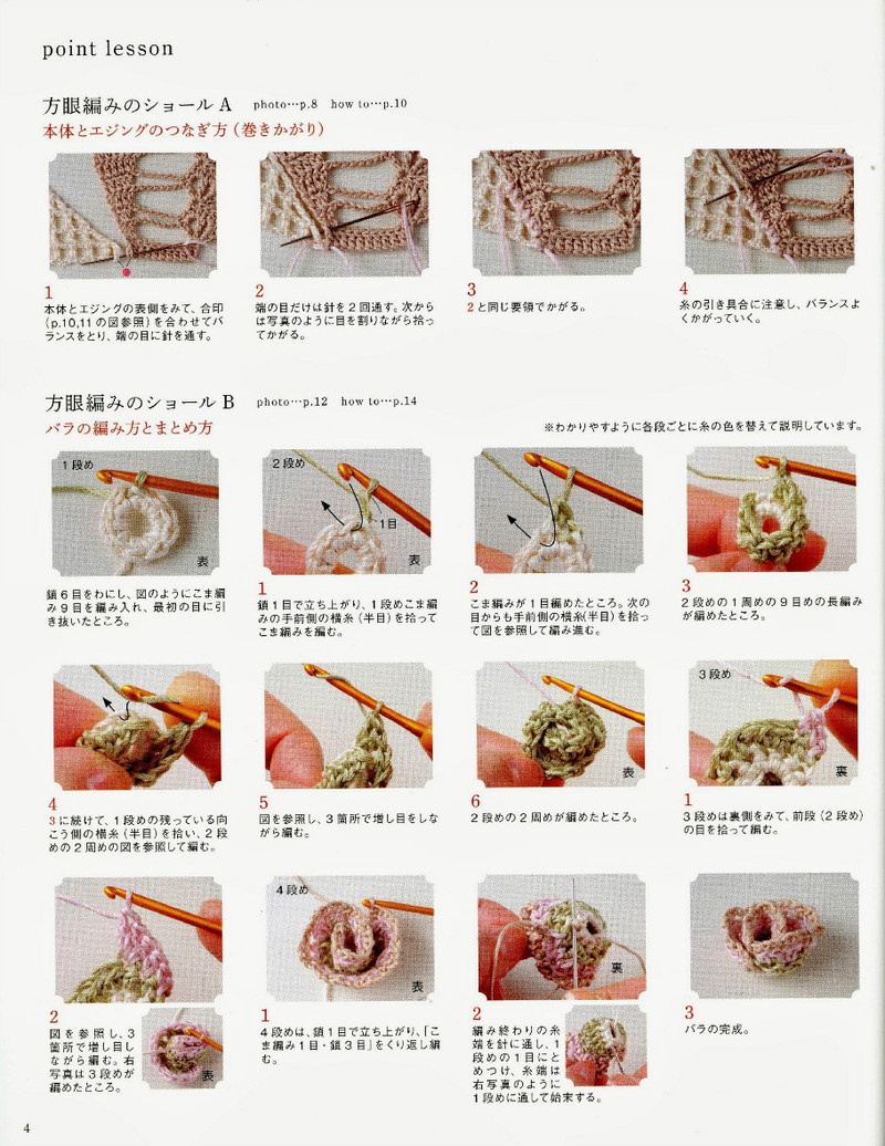 Rose motif shawl  stall 2013--玫瑰圖案圍巾 - 紫蘇 - 紫蘇的博客