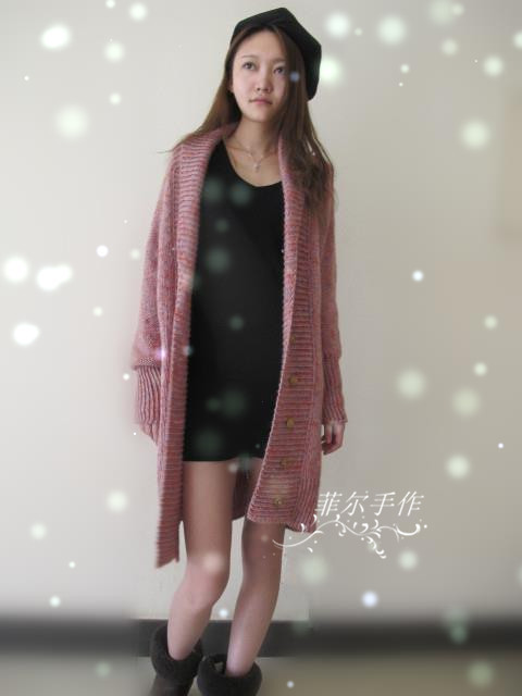 【菲爾手作】風影---青果領長款外套大衣（美圖+女兒秀） - 菲爾 - 菲爾的編織博客