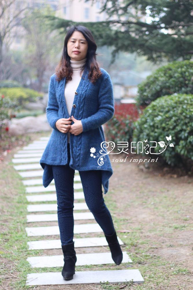 【心靈印記】隨風——麻花側長開衫 - 心靈印記 - 指間紗