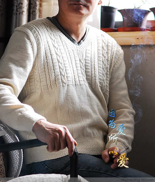 我設計的男裝不對稱V領毛衣和圖解 - Daphne Tsui - 因為愛所以愛