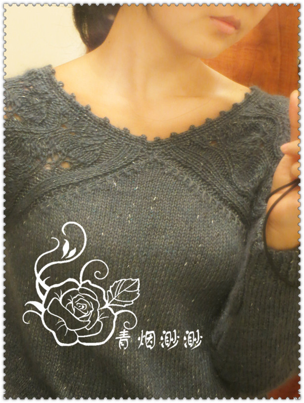 蘭黛---別樣的雞心領(lǐng)女款毛衣 - 青煙渺渺 - 青煙渺渺