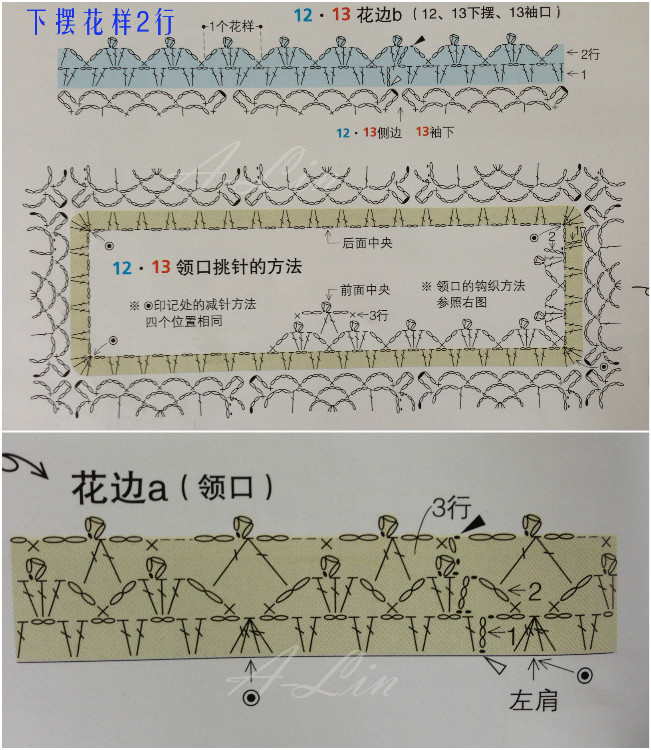 【A-Lin】短彩葵--幸運(yùn)星拼花短袖（附鉤花拼接過(guò)程） - A-Lin林 - A-Lin林 的博客