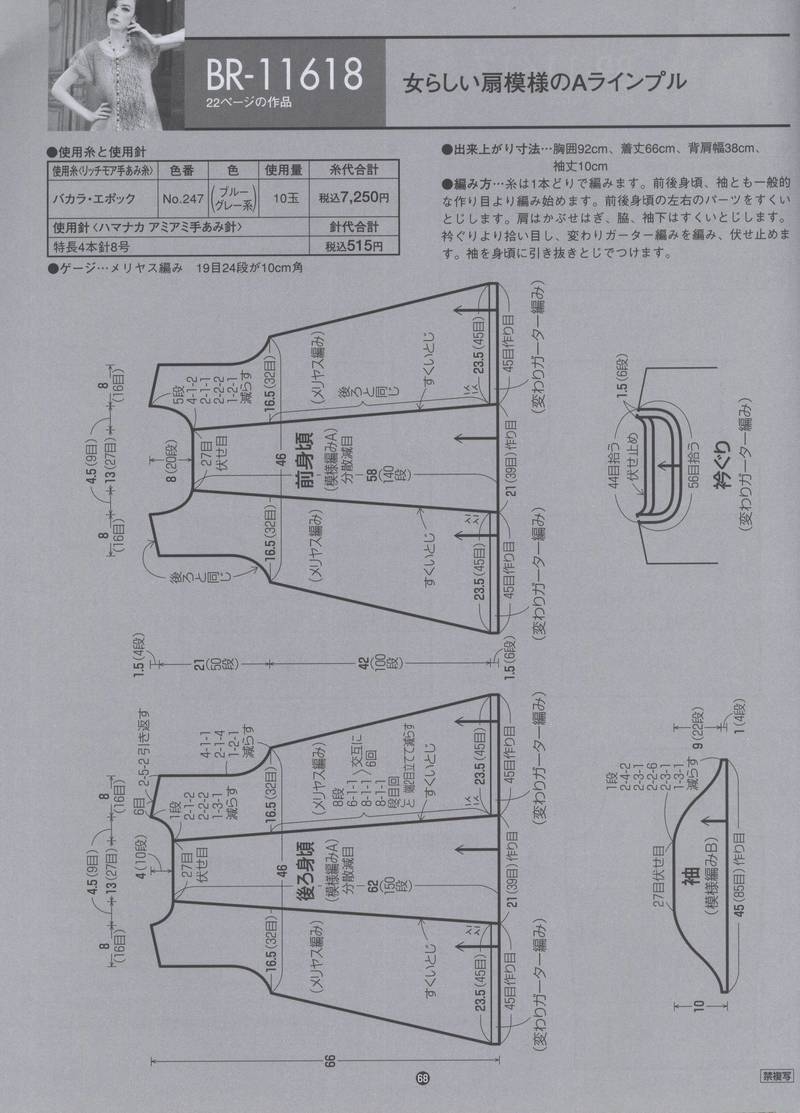 1461——漣漪——狼段燈籠袖裙衣 - ty - ty 的 編織博客