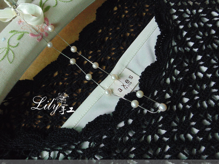 【Lily手工】--淺墨--愛爾蘭蕾絲裙衣 - Lily - Lily的手工編織天地