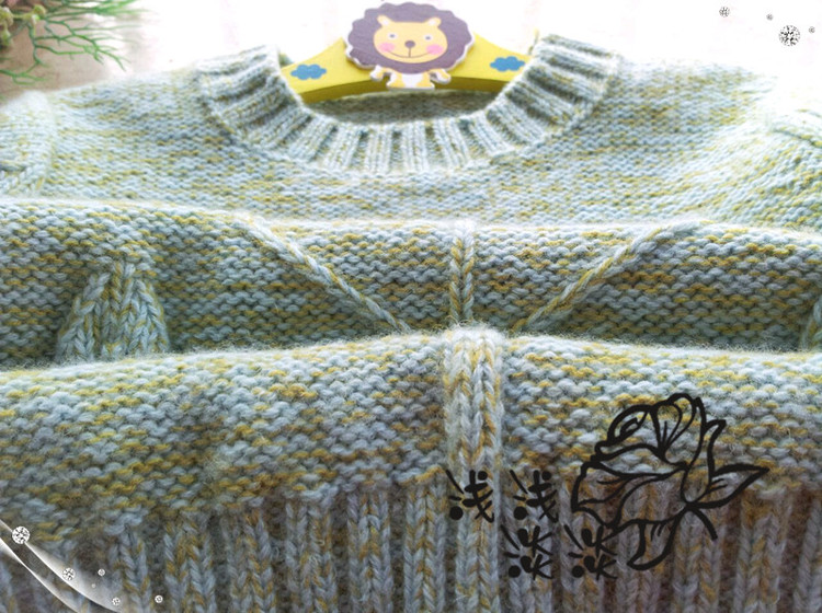 【淺淺淡淡】*天翊---混色中童羊絨套頭衫 - 淺淺淡淡 - 淺 淺 淡 淡