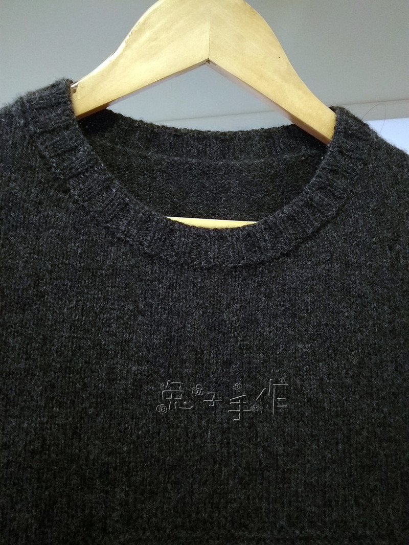 [兔子*手工]簡約（成人款）~自帶袖~低圓領套頭衫 - 兔子 - 兔子的手工小窩
