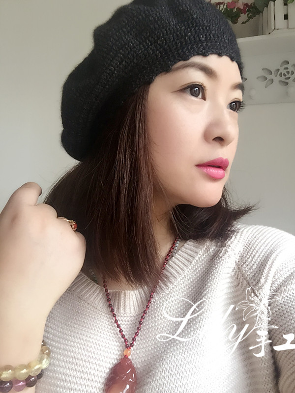 【Lily*手工】--小小畫(huà)家帽--尾線成就的一頂鉤針帽 - Lily - Lily的手工編織天地