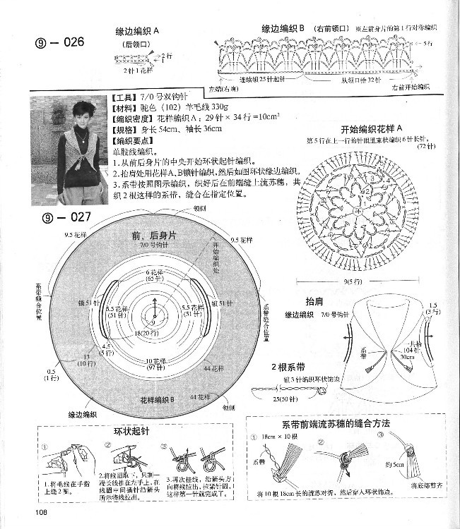 別致手鉤毛衣 - 紫藤花瓣 - 月下紫藤