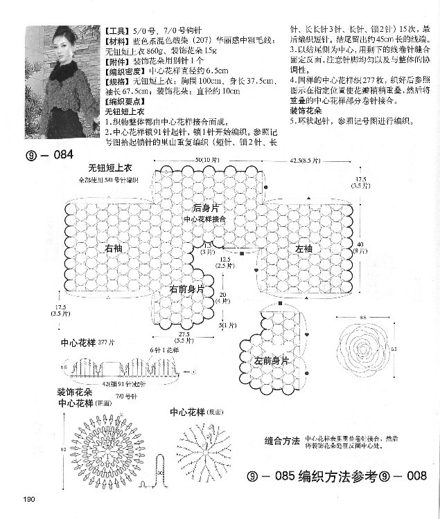 別致手鉤毛衣 - 紫藤花瓣 - 月下紫藤