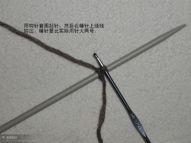 雙面起針法織雙羅紋底邊 - 巧手狒狒 - 狒狒的編織小屋