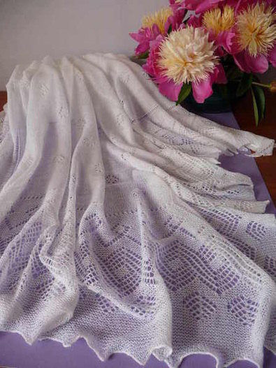 New Prince swaddled in knitted lace - 大愛英國小王子的蕾絲毯子[花樣圖解搜索中] [我和我的小伙伴們都被它吸引了！] - 舒舒愛折騰 - 上班折騰打印機，下班奶娃打毛衣