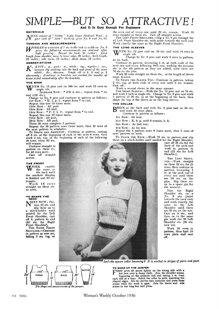 A Stitch in Time :Vintage Knitting Patterns 1930-1959, Vol.2 - 輕描淡寫 - 輕描淡寫