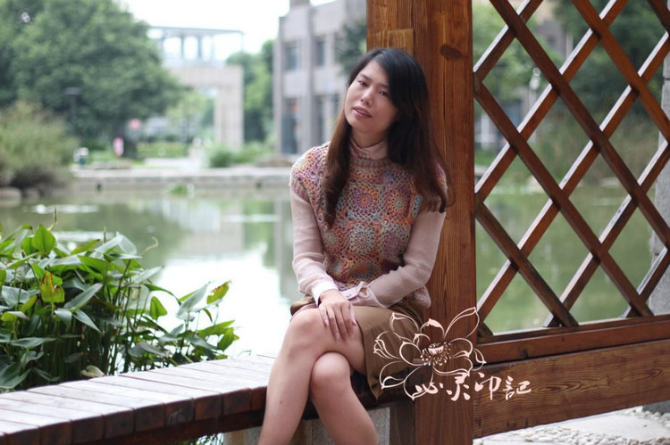 【心靈印記】婉——仿毛線球九期上的一款鉤針背心 - 心靈印記 - 指間紗
