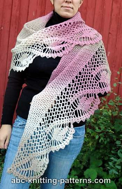 Dawn in the Woods Shawl by Elaine Phillips - Daliute -