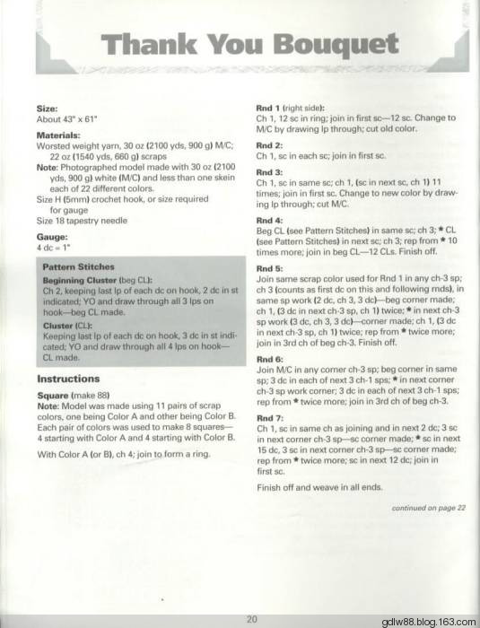 The Ultimate Book Of Scrap Afghans(1) - 木棉花 - 雨茫茫，霧茫茫，盼望花開，花已落……