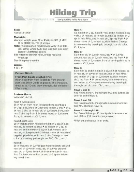 The Ultimate Book Of Scrap Afghans(1) - 木棉花 - 雨茫茫，霧茫茫，盼望花開，花已落……