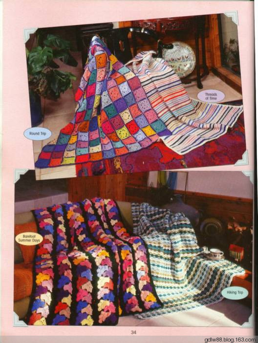 The Ultimate Book Of Scrap Afghans(1) - 木棉花 - 雨茫茫，霧茫茫，盼望花開，花已落……