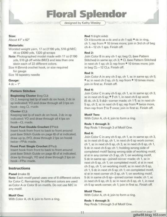 The Ultimate Book Of Scrap Afghans(1) - 木棉花 - 雨茫茫，霧茫茫，盼望花開，花已落……