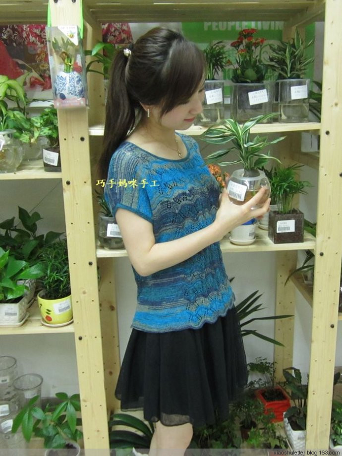 [巧手媽咪]彩藍--藍系段染短袖 - xiaoshuletter - 七彩虹毛線