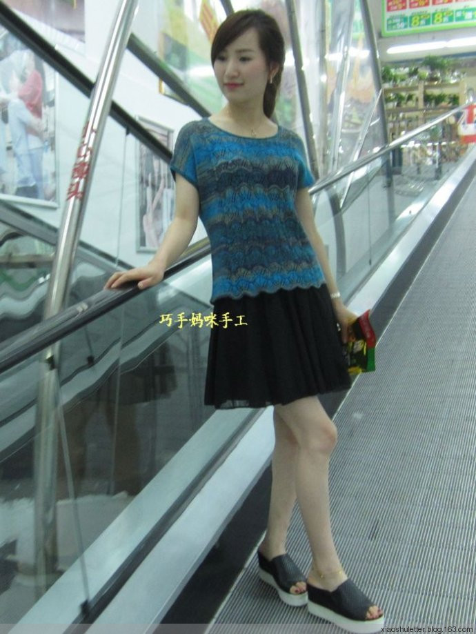 [巧手媽咪]彩藍--藍系段染短袖 - xiaoshuletter - 七彩虹毛線
