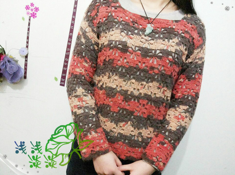 【淺淺淡淡】*恣意---毛蕾絲長段染鉤針衫 - 淺淺淡淡 - 淺 淺 淡 淡