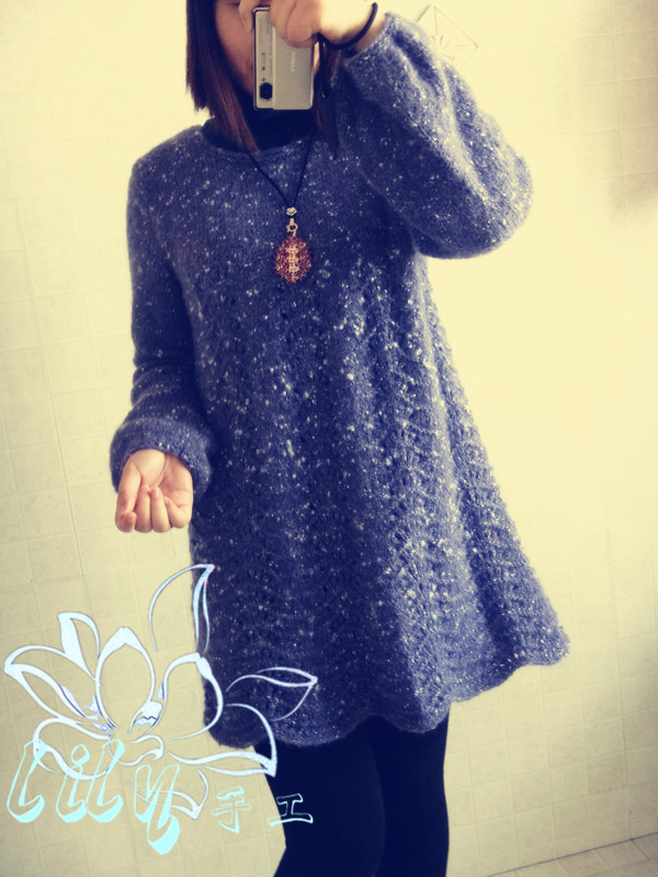 【Lily手工】--初雪--長款裙式毛衣 - Lily - Lily的手工編織天地