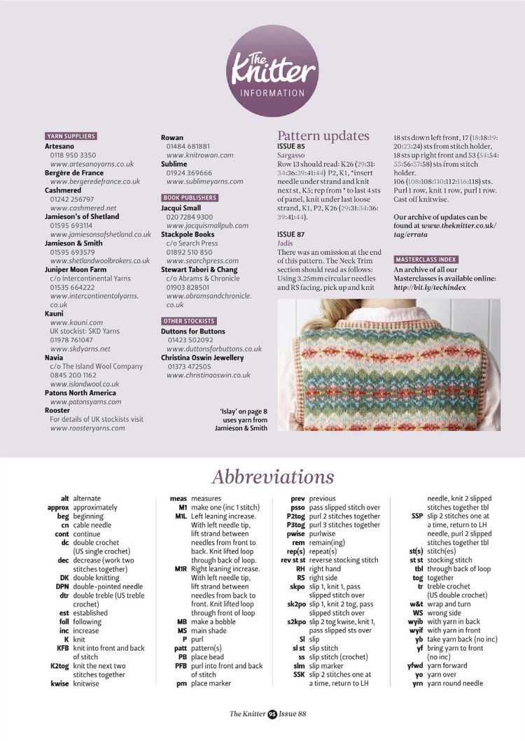 The Knitter  Issue 88 2015 - 輕描淡寫 - 輕描淡寫