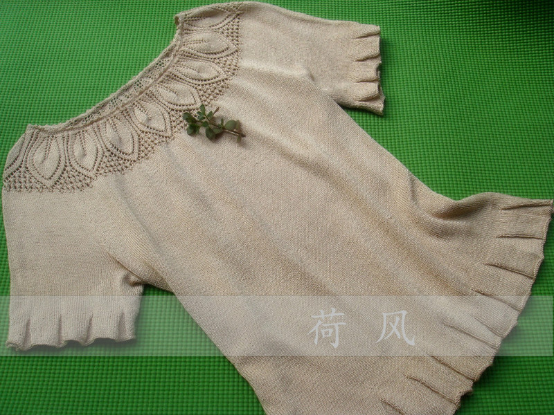 米花——真絲蕾絲短袖 - 七月.荷風 - 水殿風來